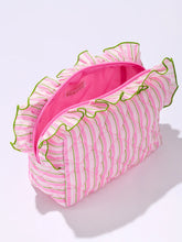 Load image into Gallery viewer, Fancy Large Zip Pouch -Pink