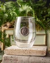 Load image into Gallery viewer, Southern Jubilee BOLD Initial Medallion Stemless Wine Glass