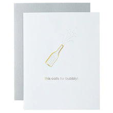 Load image into Gallery viewer, Paper Clip Congrats Card -This Calls for Bubbly