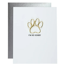 Load image into Gallery viewer, Paper Clip Pet Sympathy Card -I'm So Sorry