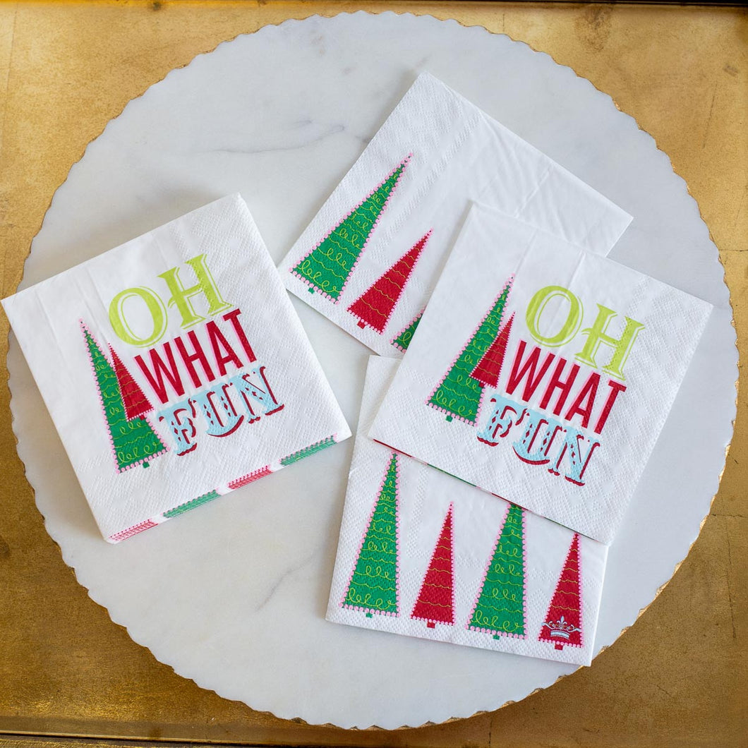 Christmas Cocktail Napkins -Oh What Fun