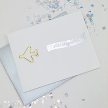 Load image into Gallery viewer, Paper Clip Wedding Card -Just Married Banner