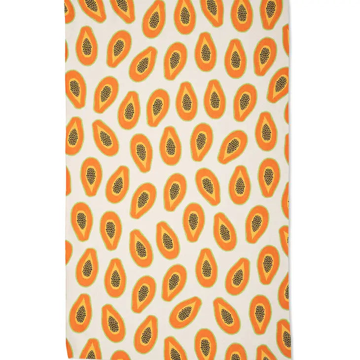 Geometry Sweet Papaya Tea Towel