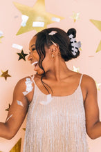 Load image into Gallery viewer, Teleties Classic Hair Clips -Silver Glitter