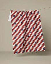 Load image into Gallery viewer, Geometry Patriotic Stripe Tea Towel