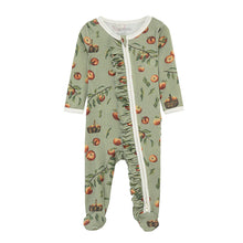 Load image into Gallery viewer, MilkBarn Ruffle Footed Romper -Apple Orchard