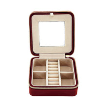Load image into Gallery viewer, Pearl Travel Jewelry Case -Red