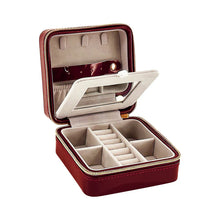 Load image into Gallery viewer, Pearl Travel Jewelry Case -Red