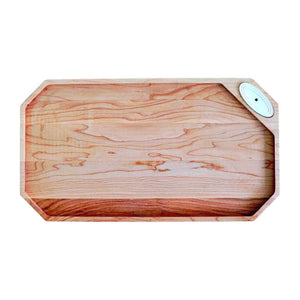 nora fleming pinstripe maple octagonal wood board
