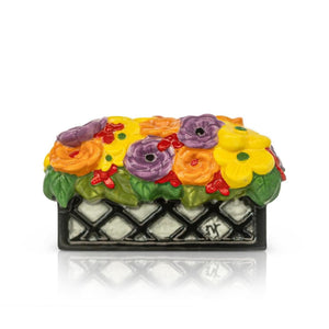 nora fleming mini -love blooms here (window flower box)