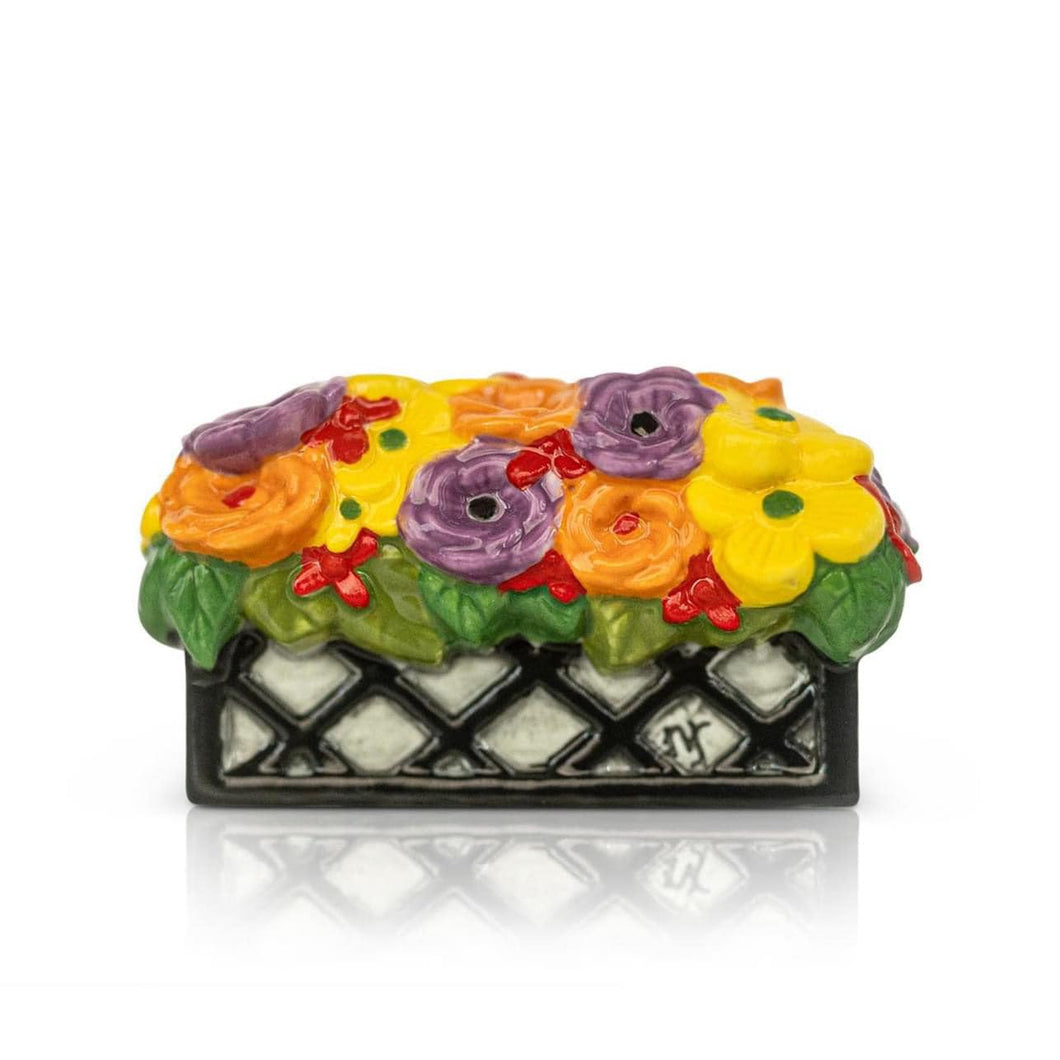 nora fleming mini -love blooms here (window flower box)