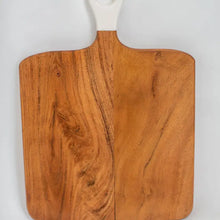 Load image into Gallery viewer, Wood+White Collection Square Charcuterie Board -Medium