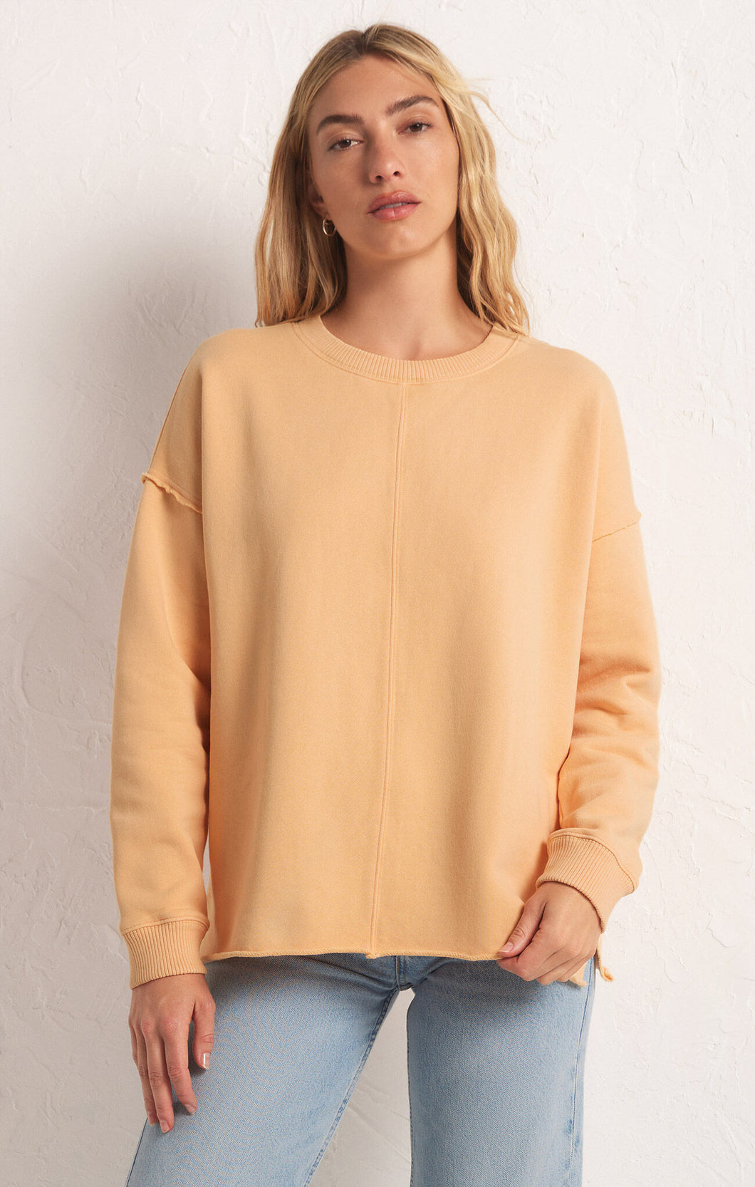 Z Supply Hermosa Sweatshirt -Orange Cream