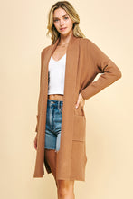 Load image into Gallery viewer, P Open Knitted Cardigan -Camel
