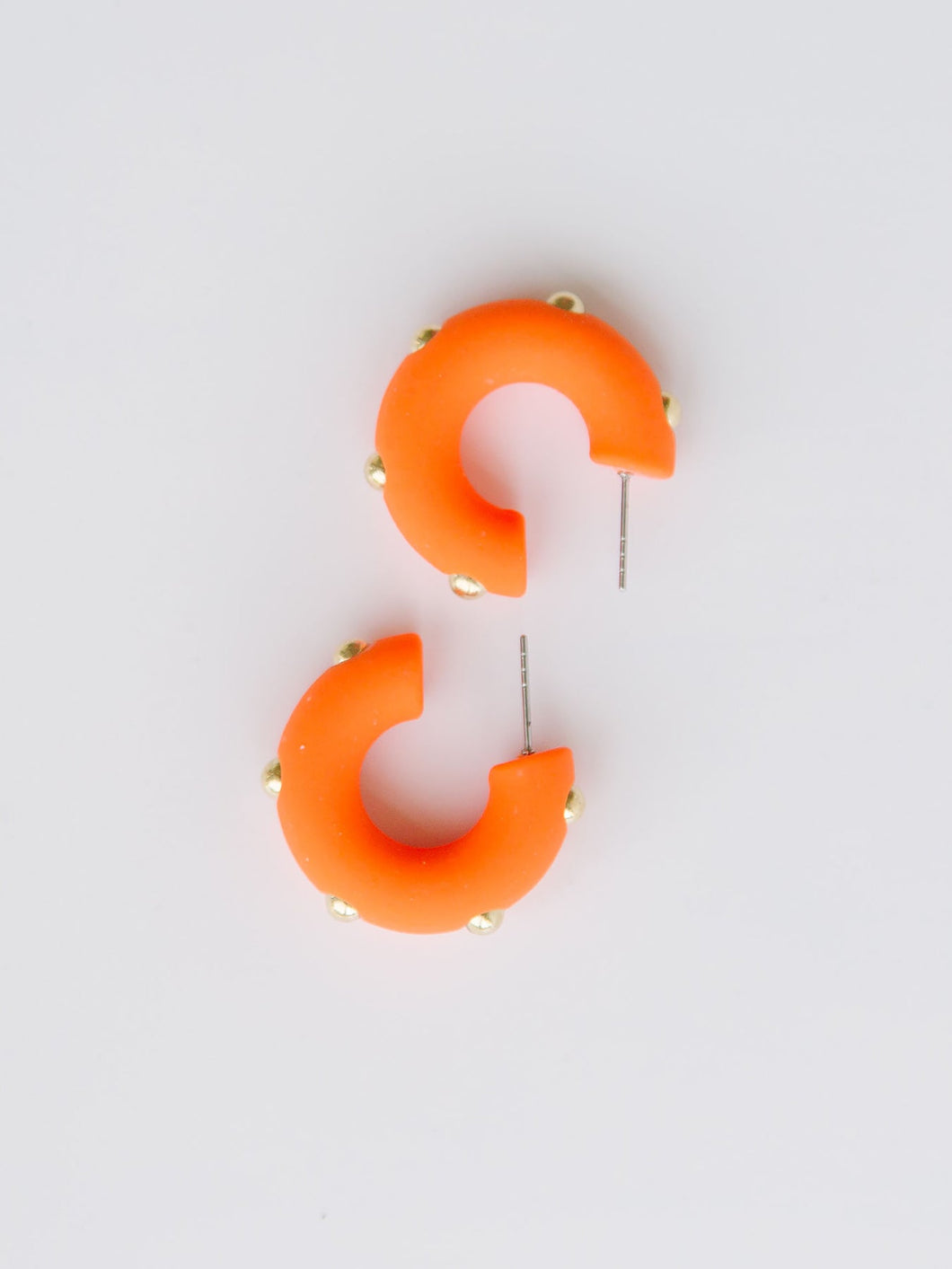 MM Candace Hoop Earrings -Small -Orange