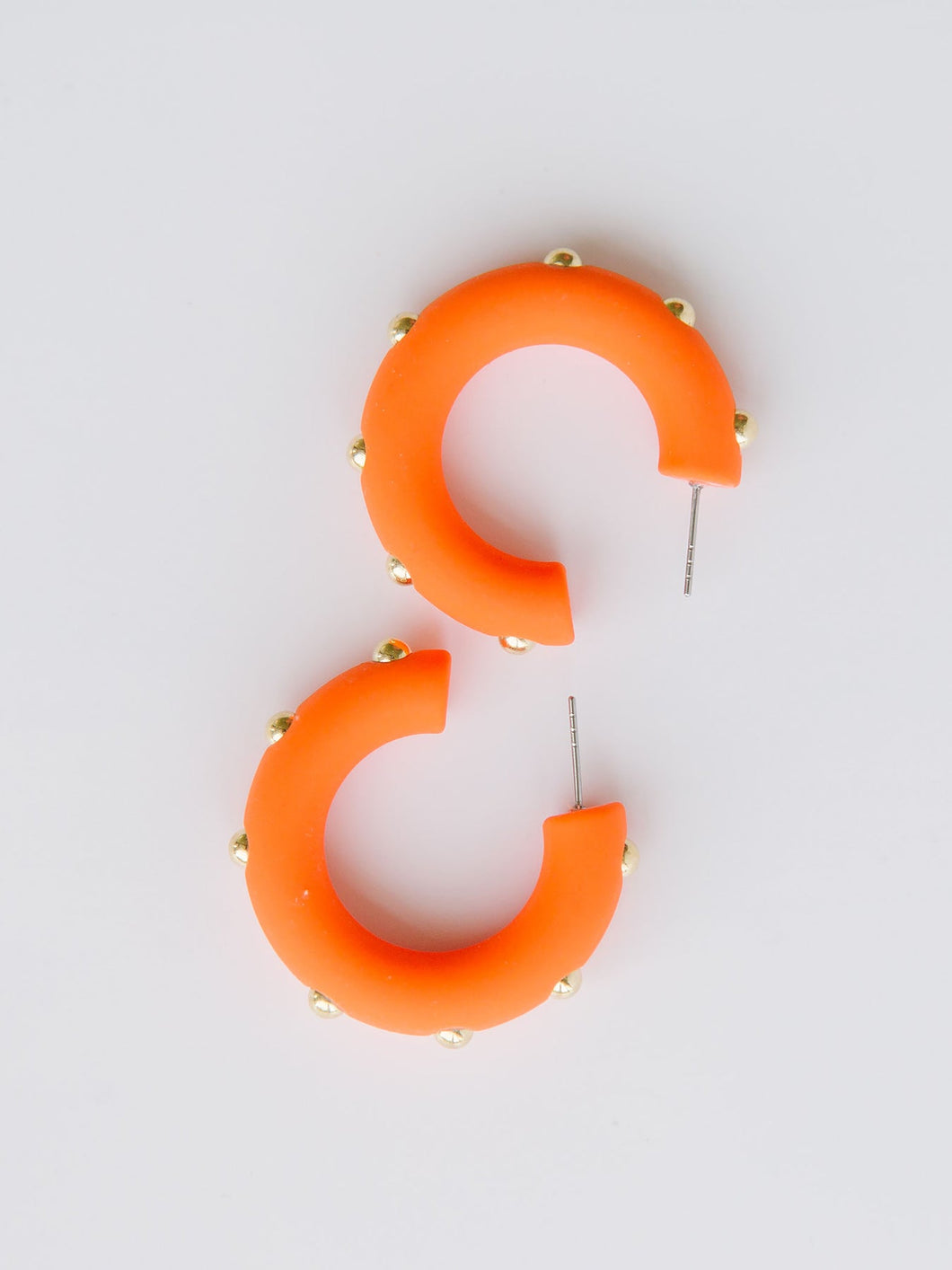 MM Candace Hoop Earrings -Medium -Orange