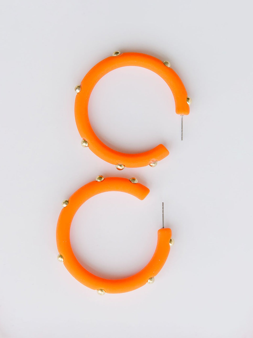 MM Candace Hoop Earrings -Large -Orange