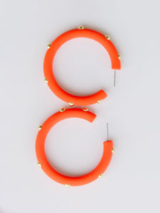 MM Candace Hoop Earrings -Large -Clementine