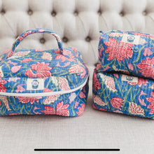 Load image into Gallery viewer, Seascape Quilted Cosmetic Bags