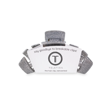 Load image into Gallery viewer, Teleties Classic Hair Clips -Silver Glitter