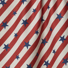 Load image into Gallery viewer, Geometry Patriotic Stripe Tea Towel