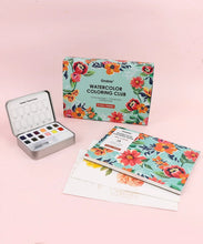 Load image into Gallery viewer, Watercolor Coloring Club Box -Floral