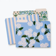 Load image into Gallery viewer, Rifle Paper File Folder Set -Hydrangea