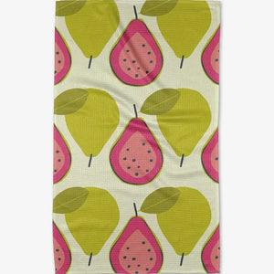 Geometry Guava Groove Tea Towel