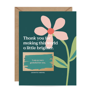 Scratch Off Thank You Card -A Little Brighter
