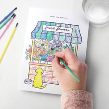 Load image into Gallery viewer, Paint w/ Water Thank You Card -Flower Stand