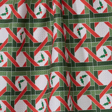 Load image into Gallery viewer, Geometry Yuletide Lattice Tea Towel
