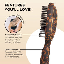 Load image into Gallery viewer, Teleties Detangler Hair Brush for Thick Hair –Tortoise
