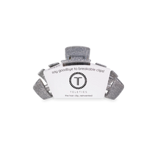 Load image into Gallery viewer, Teleties Classic Hair Clips -Silver Glitter