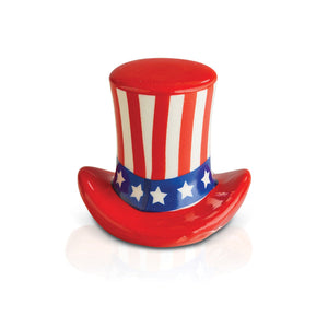 nora fleming mini -home of the free (uncle sam hat)