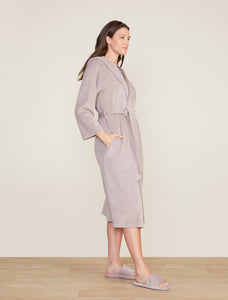 LuxeChic Hooded Robe -Deep Taupe