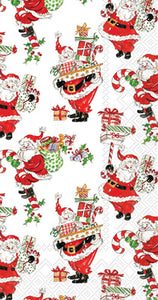 Christmas Guest Towels -Holly Jolly Santas