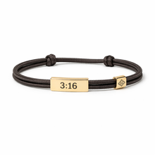 Load image into Gallery viewer, L&E Sentiment Cord Bracelet -John 3:16 You Are Loved