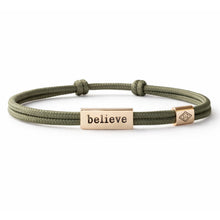 Load image into Gallery viewer, L&E Sentiment Cord Bracelet -Believe Luke 8:50