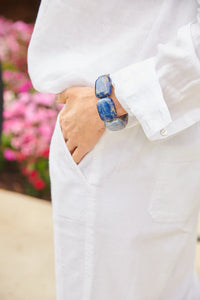 Hot Girls Pearls Cooling Bracelets -Blue Lapis