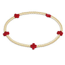 Load image into Gallery viewer, enewton egirl Signature Cross Small 2mm Gold Bracelet