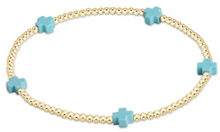 Load image into Gallery viewer, enewton egirl Small Signature Cross Gold Bracelets -2mm