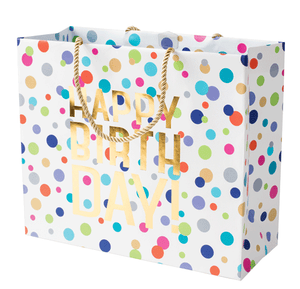Gift Bag -Lg -Happy Birthday Confetti