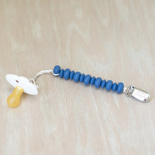 Load image into Gallery viewer, Happy Pacifier Clip -Navy