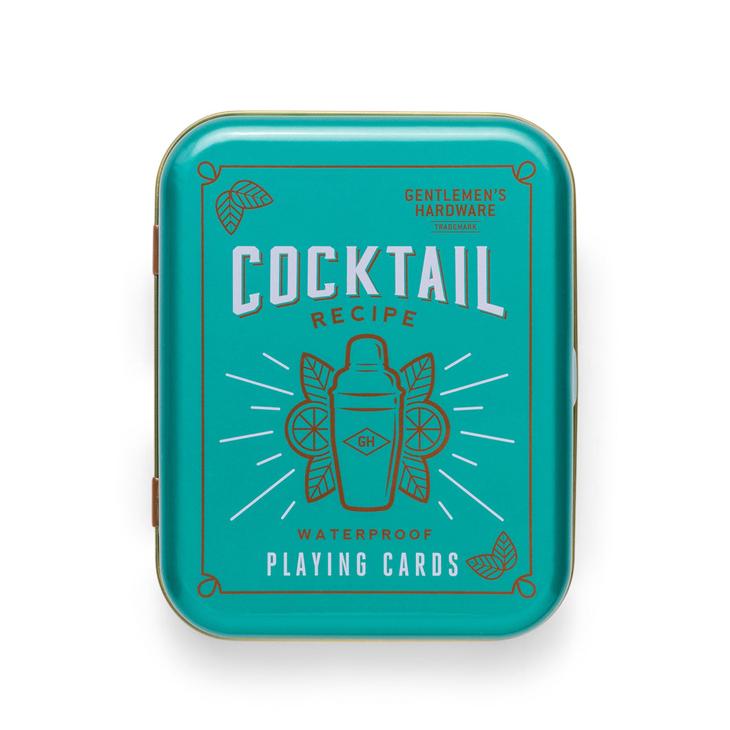 Gentlemen's Cocktail Recipe Waterproof Playing Cards
