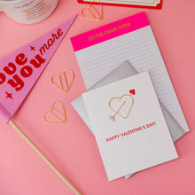 Load image into Gallery viewer, Paper Clip Valentine's Day Card -Happy Valentine's Day