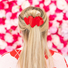 Load image into Gallery viewer, Teleties Flat Clip -Red Heart to Heart