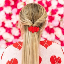Load image into Gallery viewer, Teleties Flat Clip -Red Heart to Heart