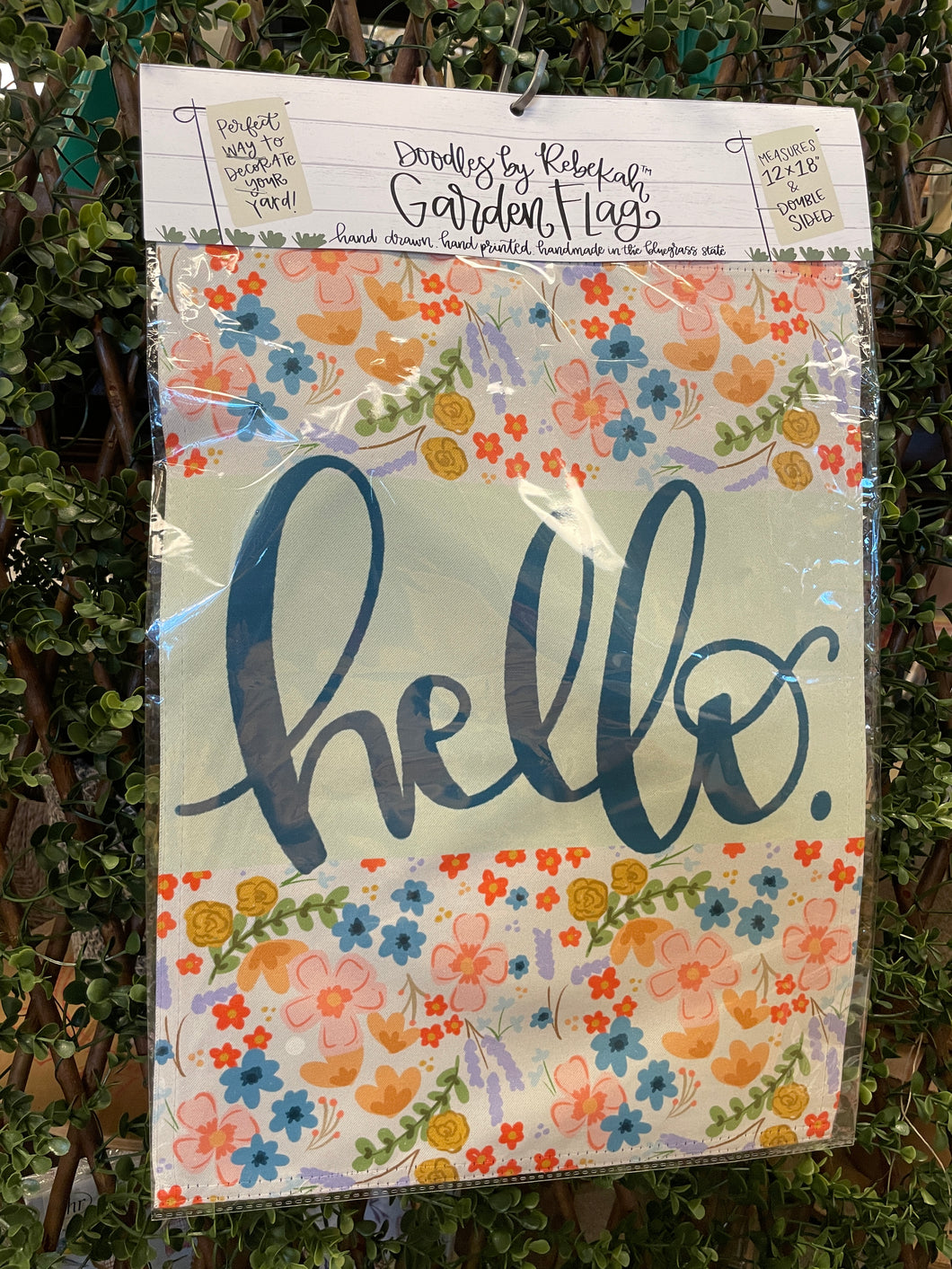 Garden Flag -Hello Floral