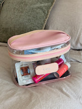 Load image into Gallery viewer, Jon Hart Clear Makeup Case -Red