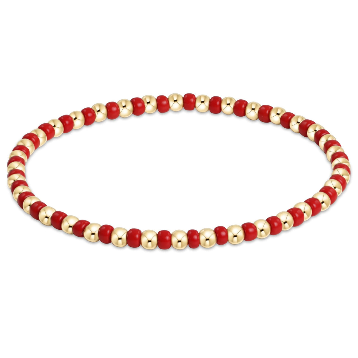 enewton Gameday Hope Joy Pattern 2mm Bead Bracelet - Bright Red main image 1